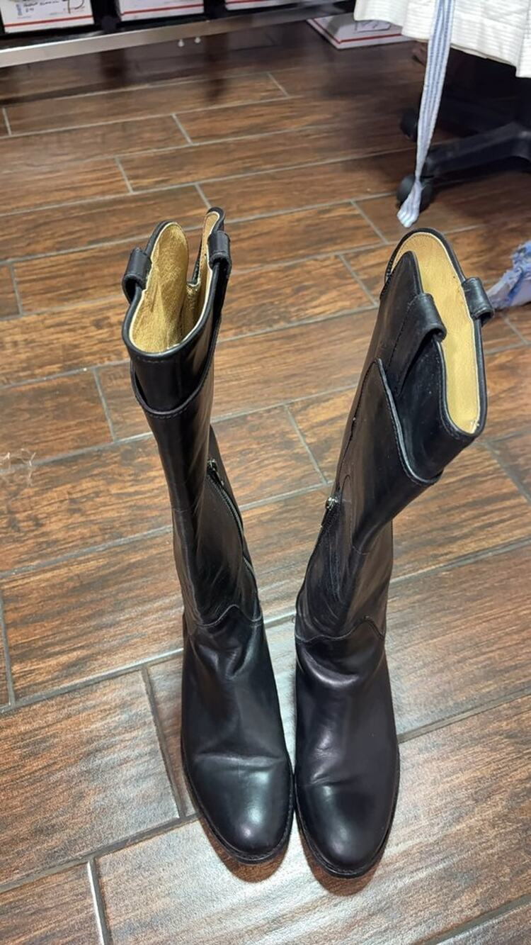 Frye Black Leather Knee-High Boots